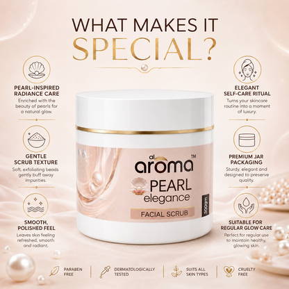Pearl Elegance Facial Scrub – Gentle Exfoliating & Radiance-Boosting Face Scrub for Smooth, Polished & Luminous-Looking Skin
