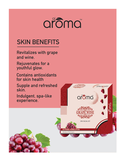 Grape Wine Spa Facial Kit – Rejuvenating Facial Glow Treatment for All Skin Types