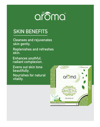 Green Tea Spa Facial Kit – Antioxidant-Rich Detox & Skin-Calming Facial Treatment