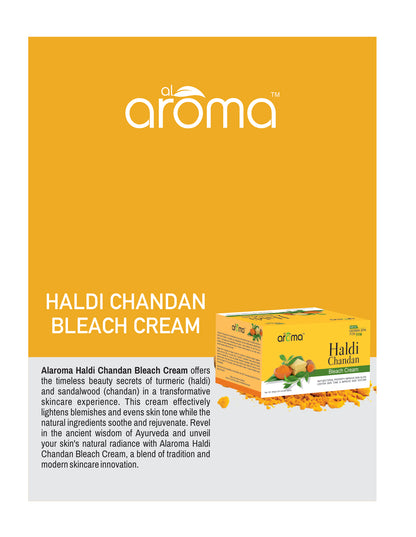 Haldi Chandan Bleach Cream – Herbal Glow Bleach with Turmeric & Sandalwood for Clear, Radiant Skin