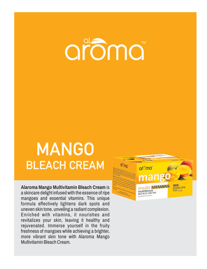 Mango Bleach Cream – Skin Brightening Bleach with Fruit Enzymes for Smooth & Glowing Complexion