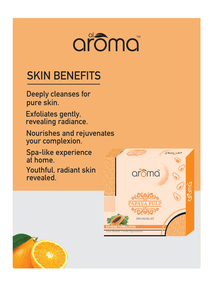 Papaya Pulp Spa Facial Kit – Blemish Control & Skin Brightening Facial Treatment