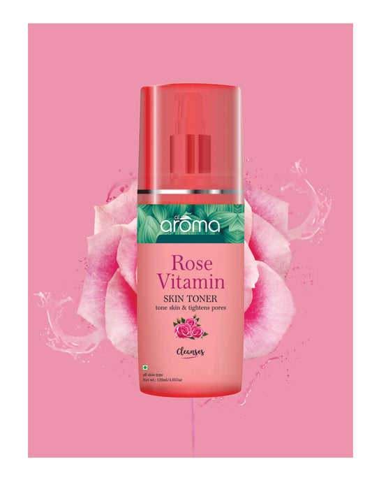Rose Vitamin Skin Toner – Hydrating & Brightening Toner with Rose Water & Multivitamins