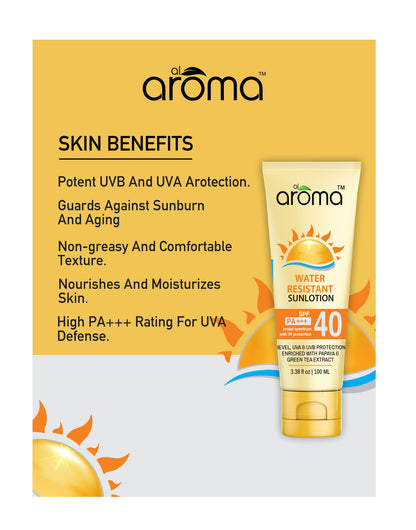 SPF 40 Mattifying Sunscreen Lotion – Broad Spectrum UV Protection with Oil Control Finish