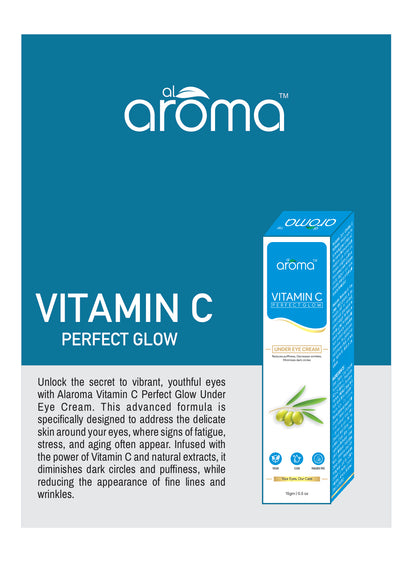 Vitamin C Perfect Glow Under Eye Cream – Brightening & Anti-Dark Circle Eye Cream with Vitamin C & Hyaluronic Acid