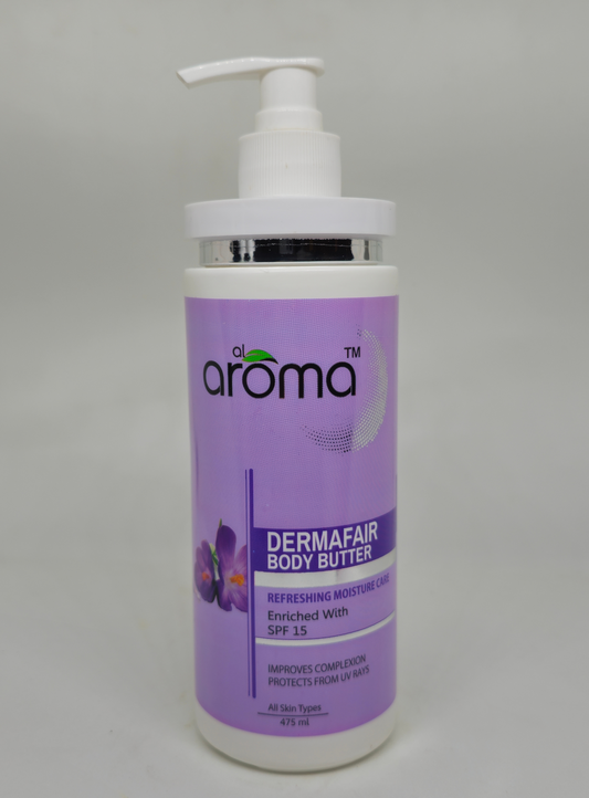 Dermafair Body Butter with SPF 15 – Brightening & Moisturizing Body Cream for Smooth, Even-Toned Skin