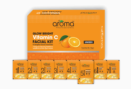 GlowBright Vitamin Facial Kit – 7 Step Facial with Multivitamins A, C & E for Radiant, Nourished Skin