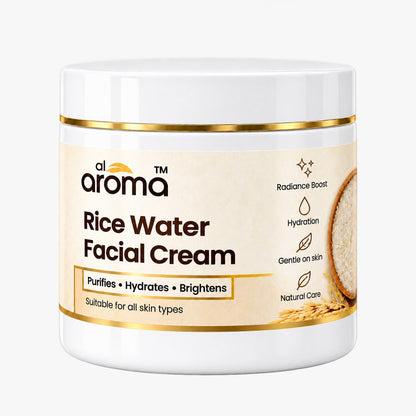 Rice Water Facial Cream – Nourishing & Glow-Boosting Massage Cream for Soft, Smooth & Radiant-Looking Skin