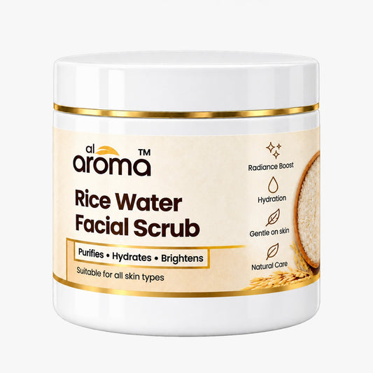 Rice Water Facial Scrub – Gentle Exfoliating & Glow-Boosting Face Scrub for Smooth, Polished & Radiant-Looking Skin