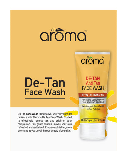 De Tan Face Wash – Tan Removal Cleanser for Brighter, Even-Toned Skin