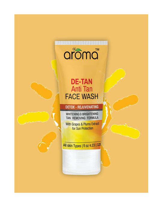 De Tan Face Wash – Tan Removal Cleanser for Brighter, Even-Toned Skin
