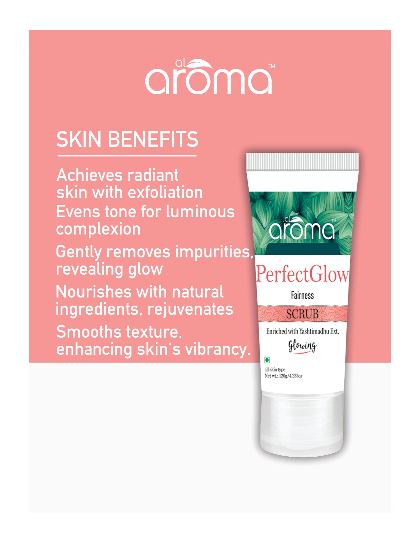 Perfect Glow Face Scrub – Brightening Exfoliator for Radiant & Smooth Skin